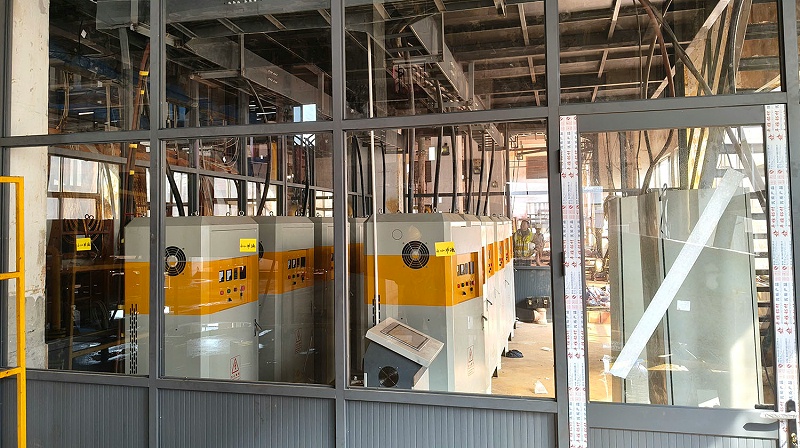 喆能6500KW電磁回轉窯現場照片